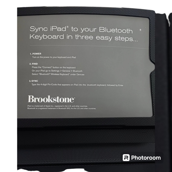 Brookstone Bluetooth Keyboard Pro Leather Case for ipad Air Tablet - Picture 4 of 5